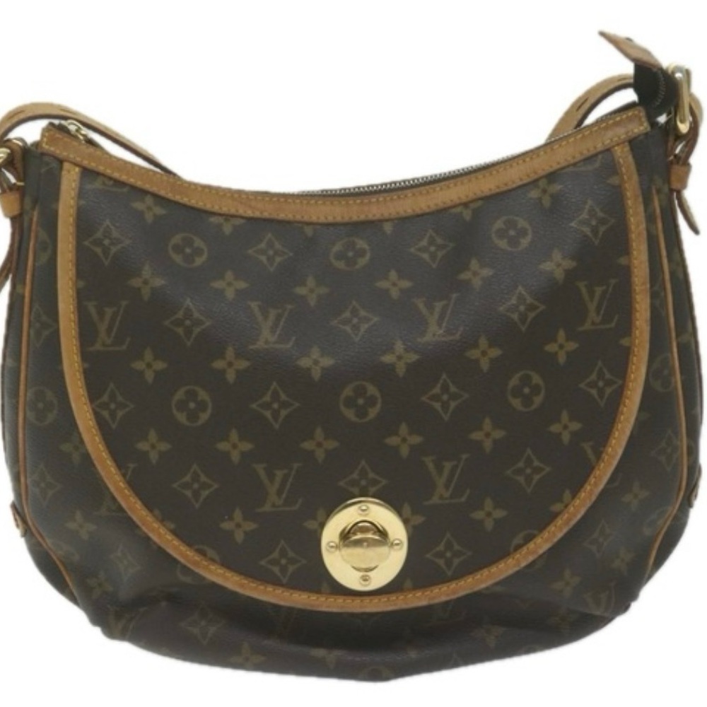 USED AUTHENTIC LOUIS VUITTON Monogram Tolum GM Shoulder Bag